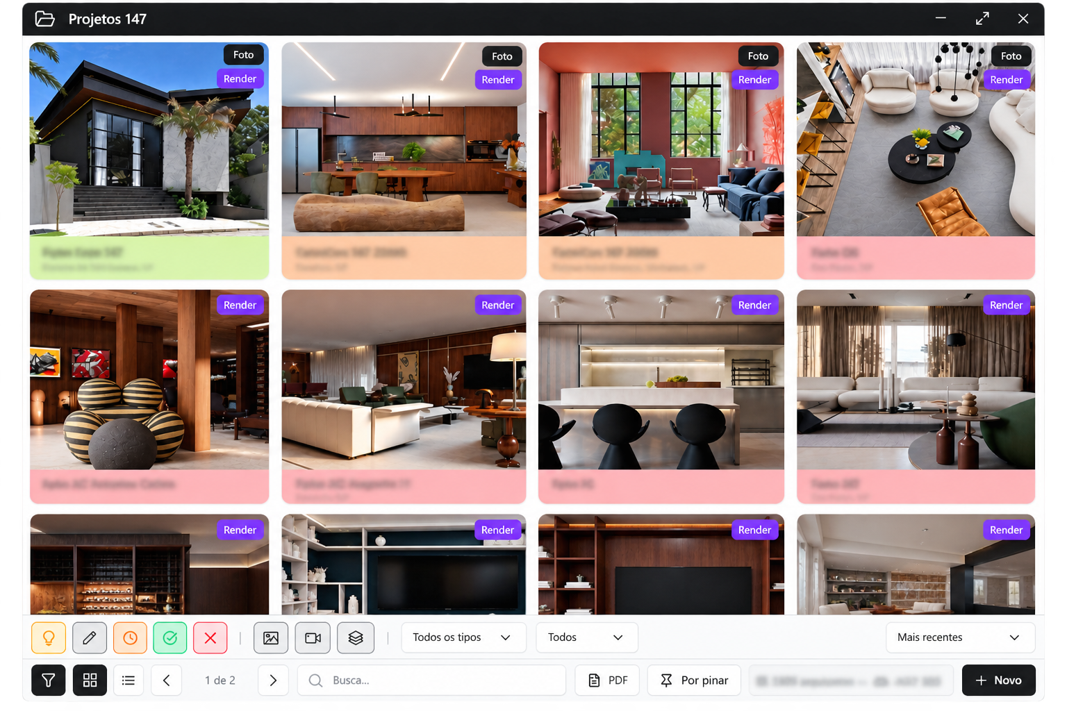 Galeria de projetos do ArqSuite